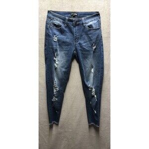 Fashion Nova Skinny Denim Jeans Size 5 Factory Destroyed NWT